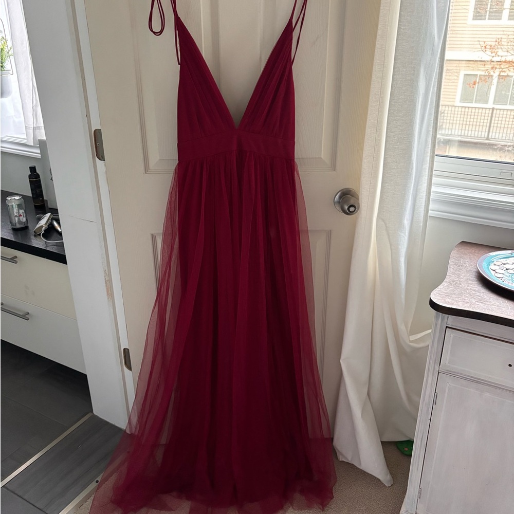Beautiful red/burgundy tulle dress never worn